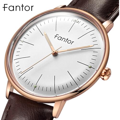 Fantor Mens Brand Casual Quartz Luminous Hand Classic Minimalist Man Wrist Leather Watch for Men montre homme