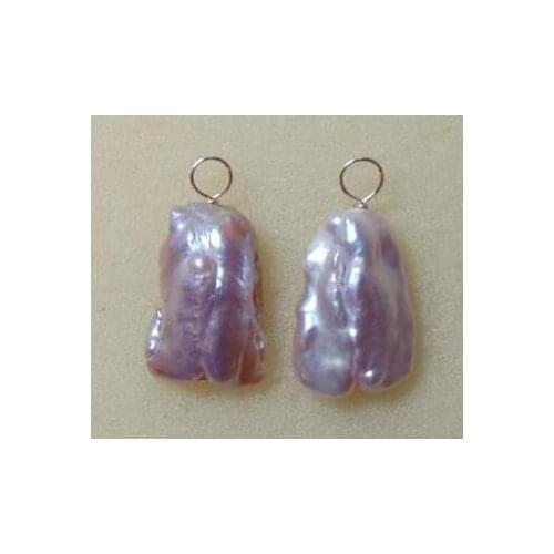Hot sale new Style >>>>Purple Lavender Baroque Pearls INTERCHANGEABLE Earring