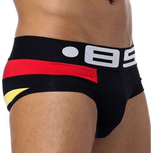 85 Brand 50PC/LOT Wholesale Sexy Briefs Men Underwear Comfortable Underpants Cotton Breathable Quick Dry Mesh Men Briefs Cueca