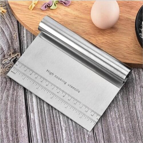 New Arrival graduated Kitchen Dough Cutter Scraper Dough Knife Divider Flour Pastry Cake Pizza Cutting Tools Stainless Steel