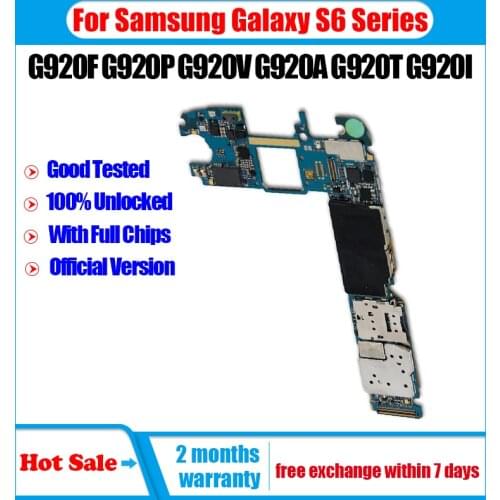 Original Unlocked Good Tested EU Version Logic Main Board for Samsung Galaxy S6 G920F G920P G920A G920T G920I G920V Motherboard