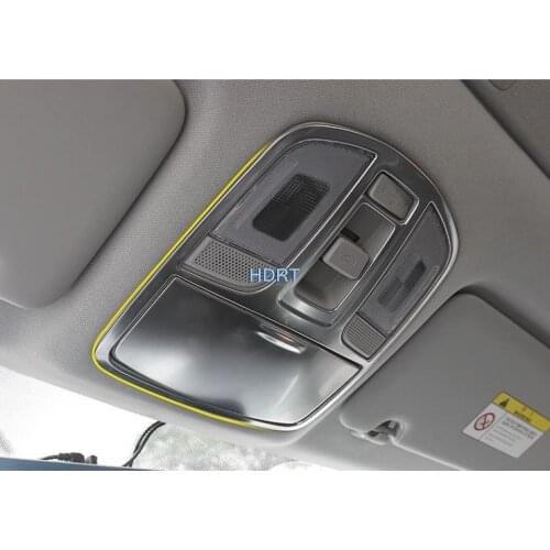 Stainless Steel For Hyundai ix35 2018 2019 Interior Read Light Lamp Panel Cover Readlights Molding Frame Trims Car Accessories