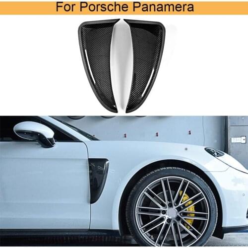 Dry Carbon Fiber Dry FRP Front Canard Moulding Trims Vents for Porsche Panamera 2017-2018