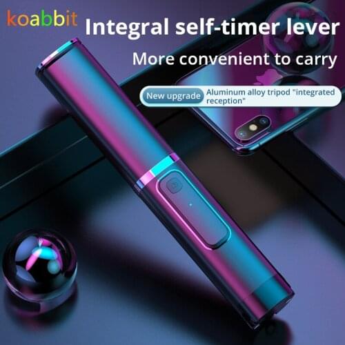 Koabbit Portable Integrated Tripod Selfie Stick Hidden Phone Bracket Bluetooth remote Self-timer Lever Phone Holder For Phone