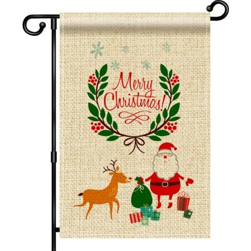 Christmas Garden Flag, 12x18 Christmas Flag with Double Sided, Winter Yard Decorations Holiday Banners Outdoor Festival Party