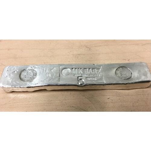 5 OZ Silver bar copper plated with silver-5