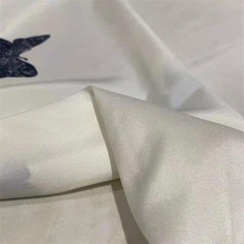 Butterfly Flower Silk Fabric 21 Mumi Stretch Twill High-end Shirt Dress Clothing Mulberry Silk Designer Fabric Sewing 100