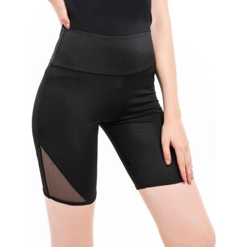 High Waist Sports Running Athletic Shorts Elasticity Mesh Patchwork Yoga Shorts Sports Leggings Workout Out Gym Fitness Leggings