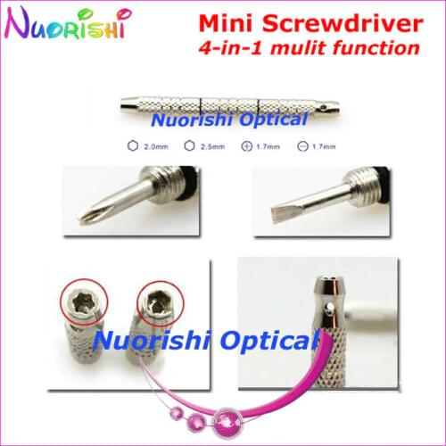 SS80118 50pcs 4-in-1 Mulit Function Mini Screwdriver Glasses Eyewear Repairing Screwdriver Free Shipping