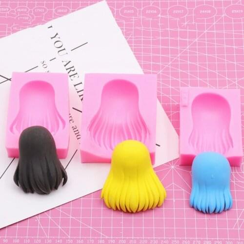 Ultra light clay silicone long hair mold clay doll big face matching hair hair mold bangs mold clay tool pottery tools