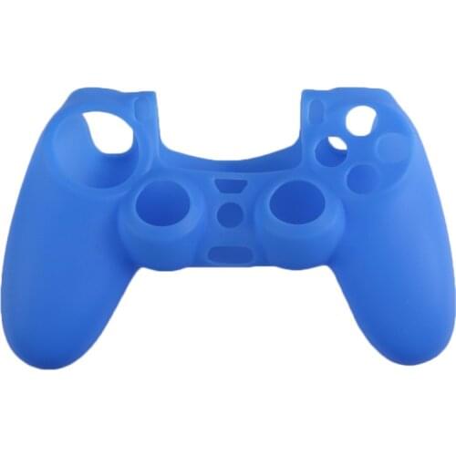 High Quality Silicone Rubber Soft Case Skin Cover for PS4 Controller Grip Handle Blue