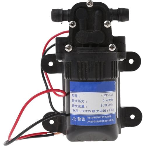 DC 12V 3.5L/Min 0.48MPa 70 PSI Diaphragm High Pressure Self Priming Water Pump