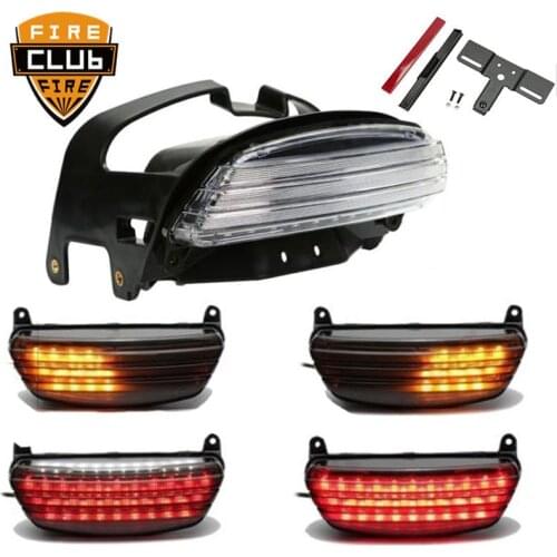 Motorcycle Taillight Tri-Bar Rear Fender Turn Tail Light Bracket For Harley Dyna Fat Bob FXDF 2008 2009 2010 2011 2012 2013 08