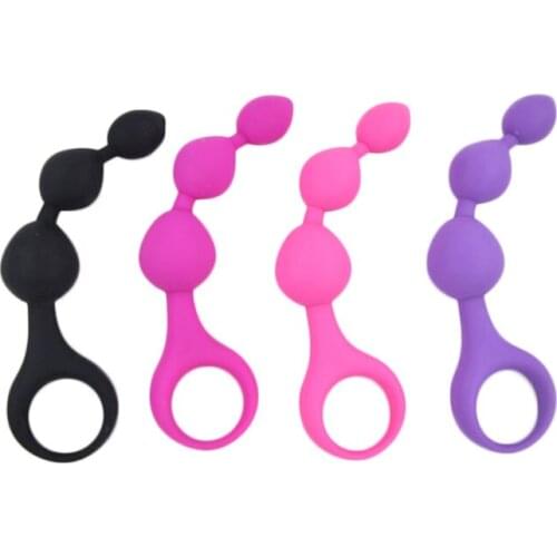 1piece Soft Silicone Anal beads butt plug,Pleasure Anal Sex toys For Women Men Insert tail butt plug,EroticToys consolador anal
