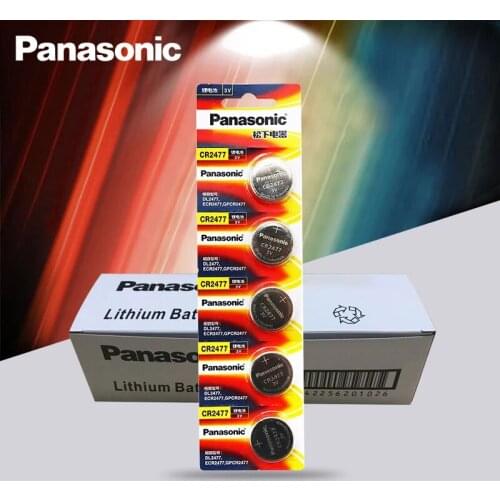 100PCS/LOT Panasonic CR2477 3V CR 2477 High Performance High Temperature Resistant Button Coin Battery Cell Batteries Card pac