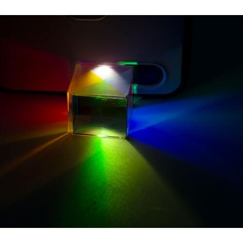 2PCS Optical Glass Rainbow Surveying Prisma Laser Cube Prisms Optics Experiment Instruments Dichroic Glass Irregular Shape Prism