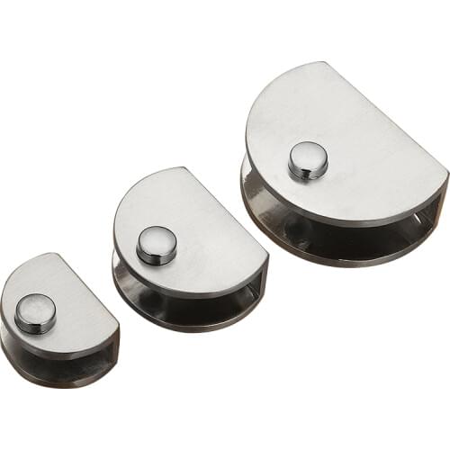 2pcs/lot Zinc alloy Glass Clamp support bracket of Glossy finished /Satin finished for 8-12mm Glass shelf