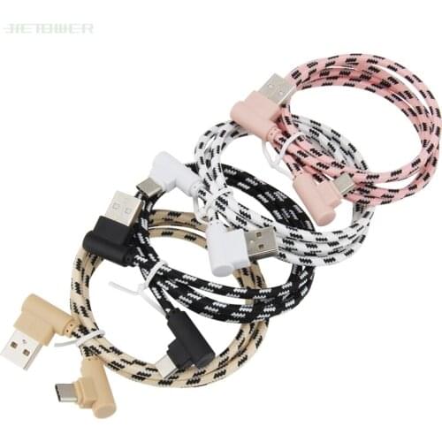 300pcs/lot USB Type C Cable Nylon Lattice Braided USB C Charger Cable Cabel For Samsung Galaxy S9 S10 Xiaomi Redmi Note7 Type-C