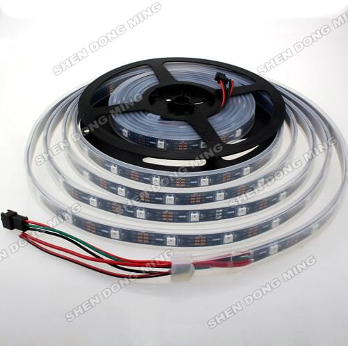 4m/lot 60led 60IC WS2812 led strip pixel waterproof IP67 5050 rgb led lighting DC 5V Party Holiday Festival digital led strip