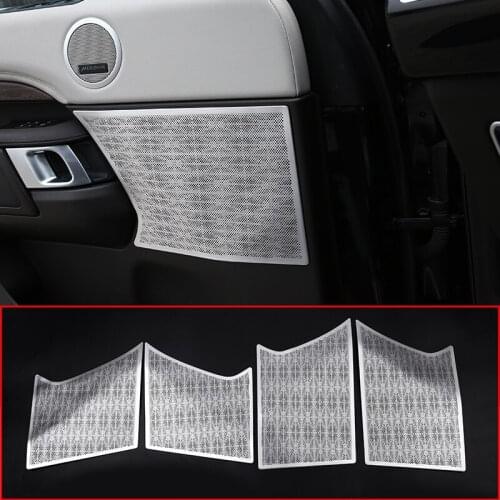 For Land Rover Discovery 5 LR5 2017 2018 Car-styling Aluminum alloy Car Door Speaker Cover Trim Accessories 4PCS