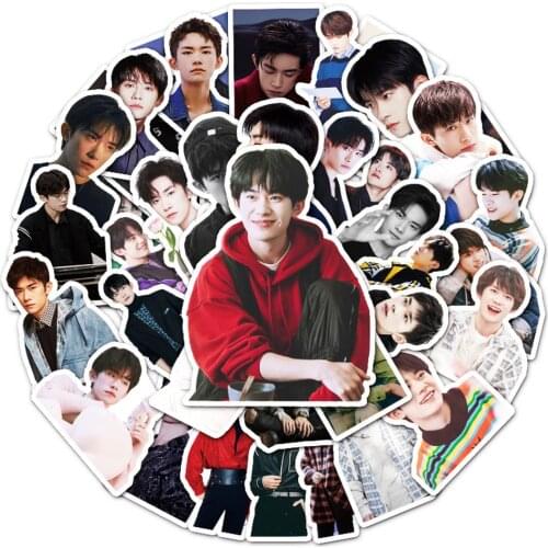 50Pcs/Lot Jackson Yee Boy Vinyl Waterproof Sticker Decals for Skateboard Refrigerator Laptop Guitar & Bass Accessories