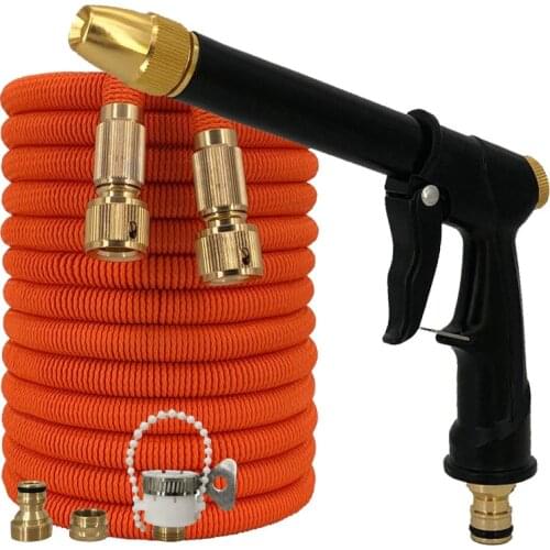 Large Garden Hose Pipe Expandable Flexible Used For High-Pressure Car Wash Magic Hose, Metal Spray Gun, Outdoor Garden Watering