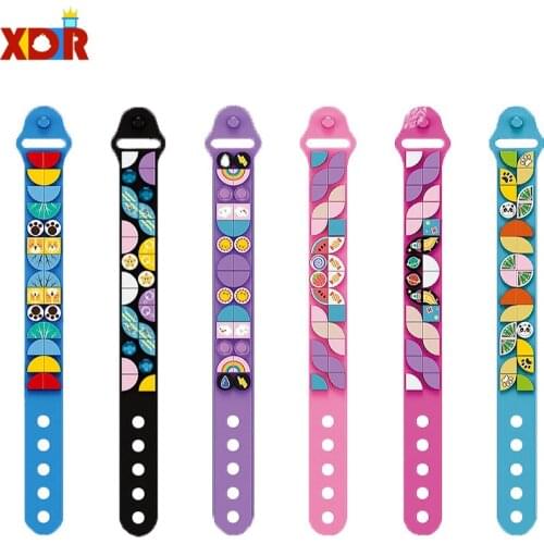 Bricks Bracelet Childrens DIY Silicone Building Blocks Bracelet Compatible With Small Particle Building Blocks Accessories