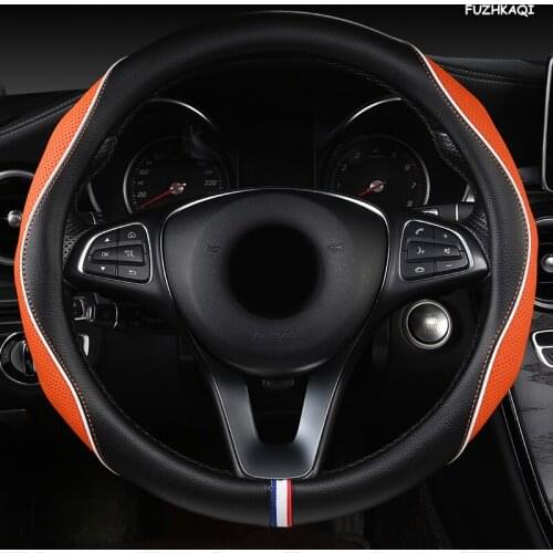 FUZHKAQI Leather Car Steering Wheel Cover For Buick Regal Encore Lacrosse Excelle XT Verano Enclave