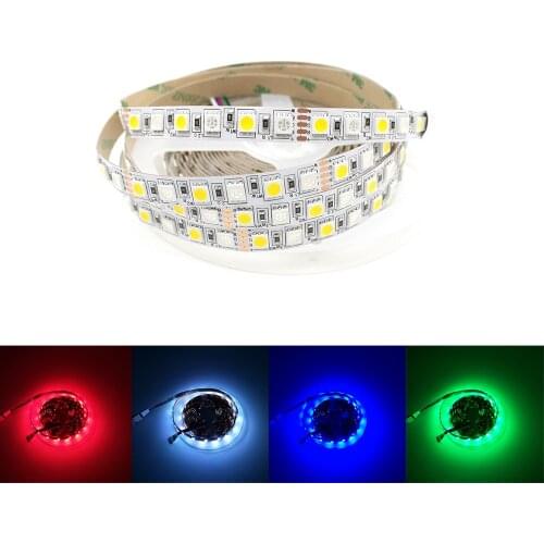 DC 12V 5M 5050 SMD RGBW Flexible LED Strip 96leds/m Non-waterproof LED Tape Light For Home Decoration