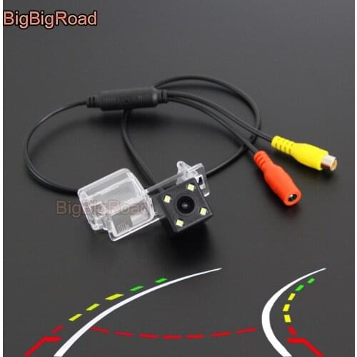 BigBigRoad Car Intelligent Dynamic Trajectory Tracks Rear View Camera For Ford Edge 2015 - 2017 / Mondeo Sedan 4 GE 2013 -2017