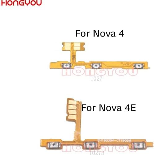 Power Button Switch Volume Button Mute On / Off Key Flex Cable For Huawei Nova 4 4E