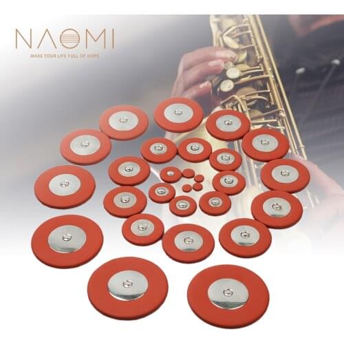 NAOMI Sax Leather Pads Saxophone Pads Accessories Replacement For SELMER Baritone/Tenor/Alto/Soprano Sax 802 803 54 MARK6