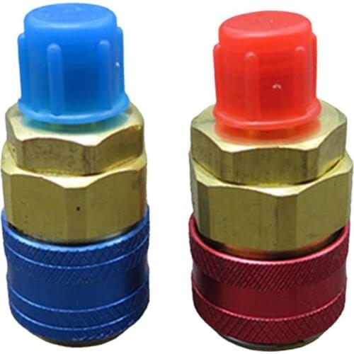 80% Hot Sell 2Pcs R134A H/L Auto Car Quick Couplers Connectors Air Conditioning Refrigerant