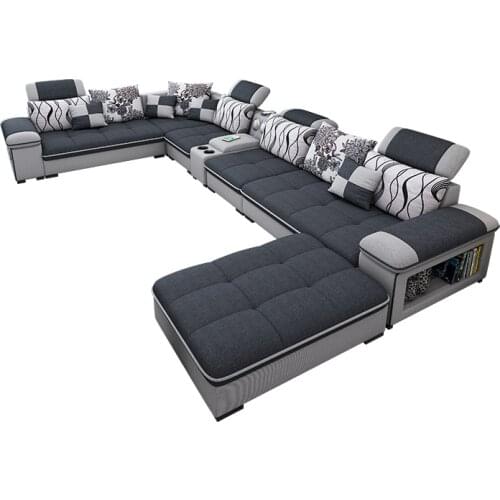 Living room furniture modern fabric sofa European sectional sofa set 1902