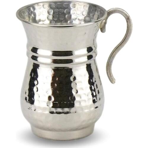 Morya Copper Mugs Buttermilk Milk Juice Wine Cup with Brass Handle Luxury Retro Vintage Handmade Drinkware 6 Pcs Set