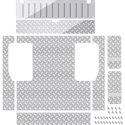 For WPL C24 C24-1 Metal Rear Trunk Tool Box Decorative Board Anti-Slip Skid Plate 1/16 RC Car Upgrade Accessories Parts