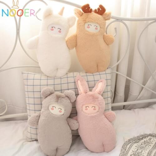 Nooer Cute Soft Baby Toy Unicorn Rabbit Deer Bear Plush Doll Kids Pillow For Girl Children Birthday Gift