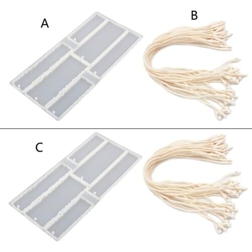 N0HE Irregular Rectangular Bookmark Epoxy Resin Mold Hanging Tag Pendant Silicone Mould DIY Crafts Jewelry Casting Tool