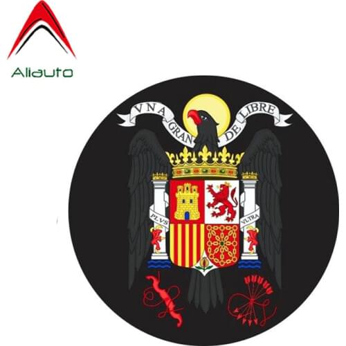 Aliauto Car Sticker Spanish Coat of Arms Eagle Accessories Vinyl Decal Cover Scratches for Renault Opel Seat Vw Skoda,10cm*10cm