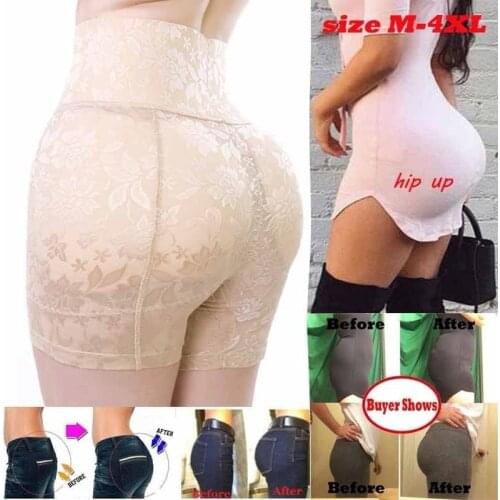 Womens Premium Seamless Bum Lifter Padded Lace Panties Hip Enhancing Underwear Shapewear Briefs Slimming Butt Lifter Body Shaper