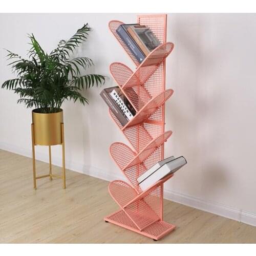 JOYLIVE 2021 New Creative Tree-shaped Iron Grid Bookshelf Storage Rack For Library Book Store Office Working Study Books Display
