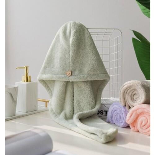 New net celebrity quick-drying shower cap magic microfiber coral fleece scarf wrapped super absorbent dry hair shower cap SP039