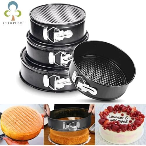 Carbon Steel Non-stick Cake Baking Pan Loose Base Round Heart Baking Mold Bakeware Cake Baking Moulds Kitchen Tools GYH