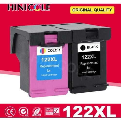 HINICOLE 122XL Refilled Ink Cartridge Replacement for HP 122 for Deskjet 1000 1050 2000 2050s 3000 3050A 3052A 3054 1010 1510