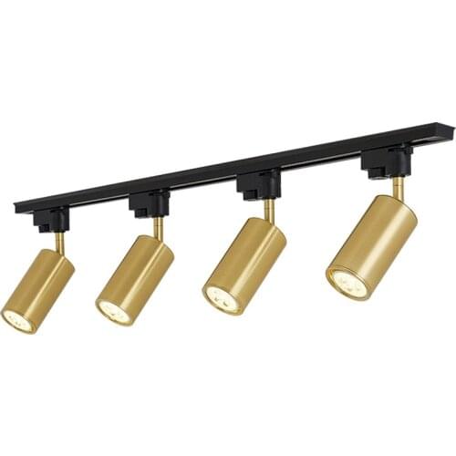 Modern Gold Metal Rotating Spotlights LED Lamp Pendant Light Wall Mounted Spotlight Cloakroom Track Light Background PA0221