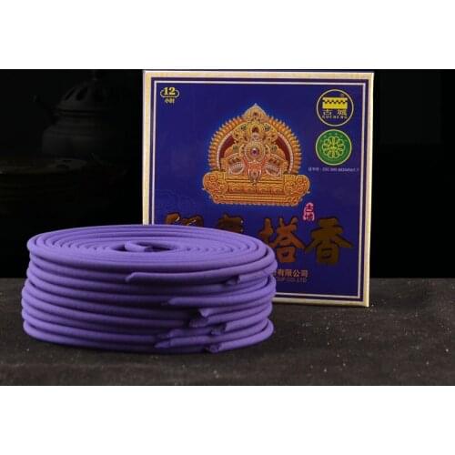 Tibetan Incense Coils Ancient City Indian Incense 4 Hours Lots Bulk Natual Scents for Home Deodorate Ritual Buddha Coil Incense