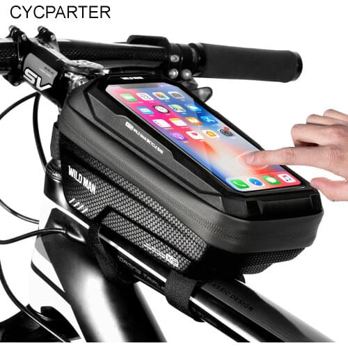 Rainproof Bicycle Bag Frame Front WILD MAN Bicycle Cycling Phone Bag Touchscreen Bag 1L Bike Accessories MTB Frame Handlebar Bag