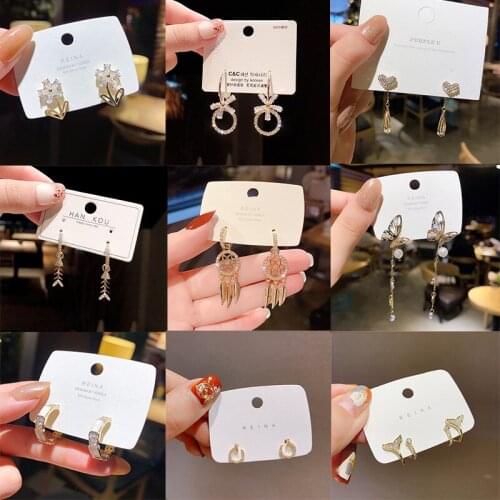 2021 Trend Women Dangle Drop Earrings Dream Catcher Huggie Stud Fashion Jewelry Crystal ZC Butterfly Unusual Pendientes Earring