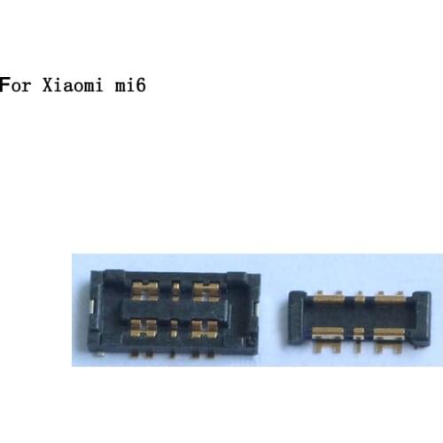 1 set Inner FPC Connector Battery Holder Clip Contact for Xiaomi Mi6 Mi 6 logic on motherboard mainboar