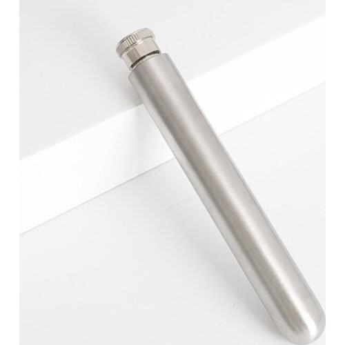 100PCS/LOTS 1.5oz Stainless Steel Tube Hip Flask Wine Bottle Portable Alcohol Whiskey Flasks As Gift Mini Tube Liquor Pot